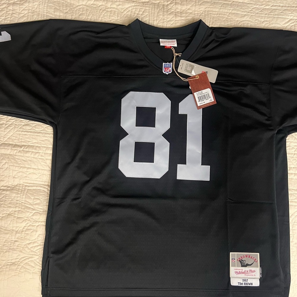 Tim brown #81 Mitchell & Ness RAIDERS Black NFL Jersey